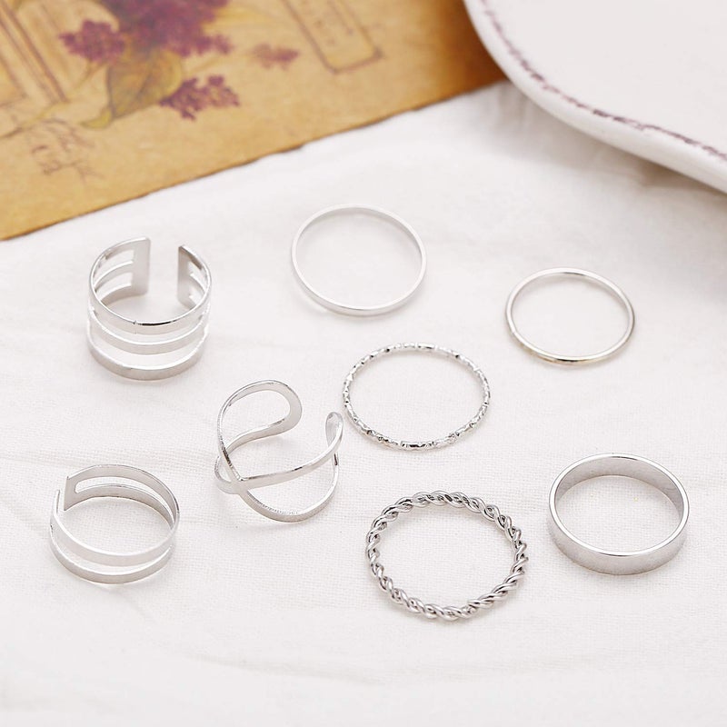 CSIYANJRY99 CSIYAN 6-16 PCS Knuckle Stacking Rings for Women,Boho Vintage Stackable Midi Finger Rings Set (M) - Image 5